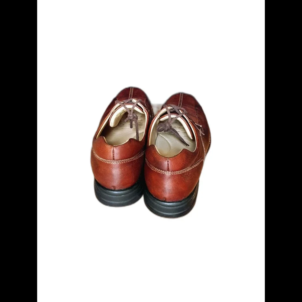 Johnston & Murphy Brown Sheepskin Leather Oxford Dress Shoes Men's 9.5M